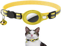 View Custom Airtag Compatible Cat Collar | Wholesale Pet Safety Collar | Waterproof Airtag Bell Demo